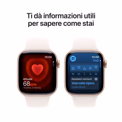 Apple Watch Series 11 GPS + Cellular 42mm Cassa Alluminio Oro Rosa con Band Rosa Fard - M/L - Vista aggiuntiva 5