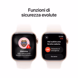 Apple Watch Series 11 GPS + Cellular 42mm Cassa Alluminio Oro Rosa con Band Rosa Fard - M/L - Vista aggiuntiva 6