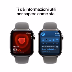 Apple Watch Series 11 GPS + Cellular 42mm Cassa Titanio con Band Grigio Pietra - S/M - Vista aggiuntiva 5