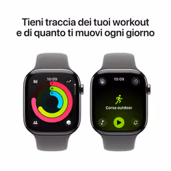 Apple Watch Series 11 GPS + Cellular 42mm Cassa Titanio con Band Grigio Pietra - M/L - Vista aggiuntiva 4