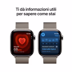 Apple Watch Series 11 GPS + Cellular 42mm Cassa Titanio con Loop in maglia Milanese - Vista aggiuntiva 5