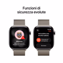Apple Watch Series 11 GPS + Cellular 42mm Cassa Titanio con Loop in maglia Milanese - Vista aggiuntiva 6