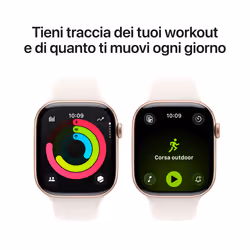 Apple Watch Series 11 GPS + Cellular 46mm Cassa Alluminio Oro Rosa con Band Rosa Fard - M/L - Vista aggiuntiva 4