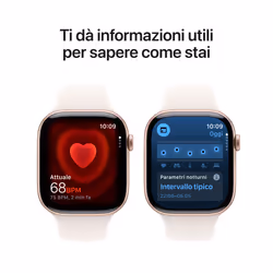 Apple Watch Series 11 GPS + Cellular 46mm Cassa Alluminio Oro Rosa con Band Rosa Fard - M/L - Vista aggiuntiva 5