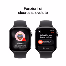 Apple Watch Series 11 GPS + Cellular 46mm Cassa Titanio Ardesia con Sport Band Nero - M/L - Vista aggiuntiva 6