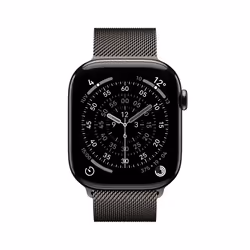 Apple Watch Series 11 GPS + Cellular 46mm Cassa Titanio Ardesia con Loop Milanese Ardesia - S/M - Vista aggiuntiva 2
