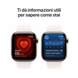 Apple Watch Series 11 GPS + Cellular 46mm Cassa Titanio Oro con Band Rosa Fard - M/L - Vista aggiuntiva 5