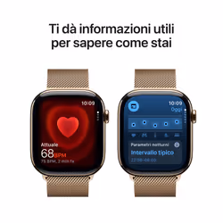 Apple Watch Series 11 GPS + Cellular 46mm Cassa Titanio Oro con Loop in maglia Milanese Oro - M/L - Vista aggiuntiva 5