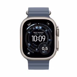 Apple Watch Ultra 3 GPS + Cellular 49mm Cassa Titanio with Anchor Blue Ocean Band - Vista aggiuntiva 2