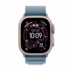 Apple Watch Ultra 3 GPS + Cellular 49mm Cassa Titanio con Alpine Loop Blu Chiaro - Small - Vista aggiuntiva 2