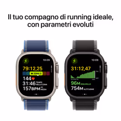Apple Watch Ultra 3 GPS + Cellular 49mm Cassa Titanio con Alpine Loop Blu Chiaro - Large - Vista aggiuntiva 5