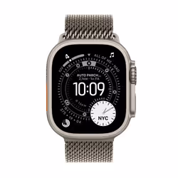 Apple Watch Ultra 3 GPS + Cellular 49mm Cassa Titanio Naturale con Loop in maglia Milanese Titanio - Small - Vista aggiuntiva 2