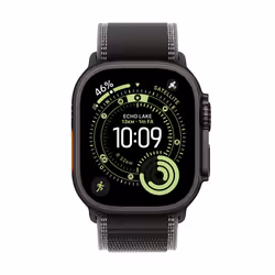 Apple Watch Ultra 3 GPS + Cellular 49mm Cassa Titanio Nero con Trail Loop Nero/Cenere - M/L - Vista aggiuntiva 2