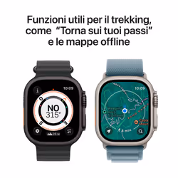 Apple Watch Ultra 3 GPS + Cellular 49mm Cassa Titanio Nero con Alpine Loop Terra Cotta - M/L - Vista aggiuntiva 6