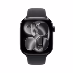 Apple Watch Series 11 GPS + Cellular 46mm Cassa Alluminio Jet Black con Sport Band Nero - S/M - Vista aggiuntiva 2