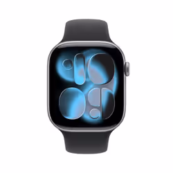 Apple Watch Series 11 GPS + Cellular 46mm Cassa Alluminio Grigio Siderale con Sport Band Nero - S/M - Vista aggiuntiva 2