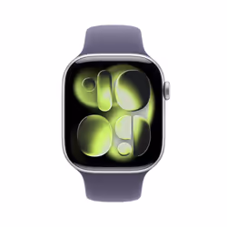 Apple Watch Series 11 GPS + Cellular 46mm Cassa Alluminio Argento con Sport Band Viola Nebbia - S/M - Vista aggiuntiva 2