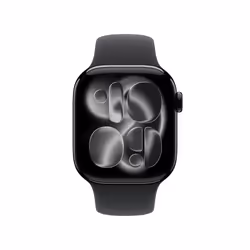 Apple Watch Series 11 GPS 42mm Cassa Alluminio Jet Black con Sport Band Nero - S/M - Vista aggiuntiva 2