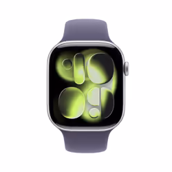 Apple Watch Series 11 GPS 46mm Cassa Alluminio Argento con Sport Band Viola Nebbia - M/L - Vista aggiuntiva 2