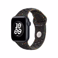 Apple MG9Y4ZM/A accessorio indossabile intelligente Band Nero Alluminio, Fluoroelastomero - Vista aggiuntiva 2