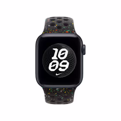 Apple MG9Y4ZM/A accessorio indossabile intelligente Band Nero Alluminio, Fluoroelastomero - Vista aggiuntiva 3