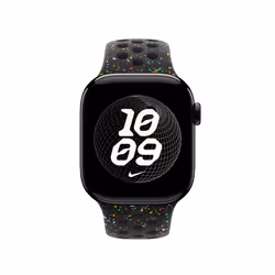 Apple MGAF4ZM/A accessorio indossabile intelligente Band Nero Alluminio, Fluoroelastomero - Vista aggiuntiva 3