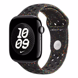 Apple MGC34ZM/A accessorio indossabile intelligente Band Nero Alluminio, Fluoroelastomero - Vista aggiuntiva 2