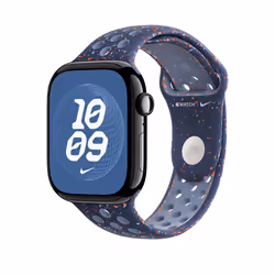 Apple Nike Sport Band Blu Alluminio, Fluoroelastomero - Vista aggiuntiva 2