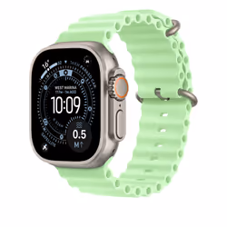 Apple Natural Titanium Finish Band Verde Fluoroelastomero, Titanio - Vista aggiuntiva 2