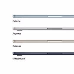 Apple MacBook Air 13" M5 chip 10‑core CPU 10‑core GPU, 24GB, 1TB SSD - Celeste - Vista aggiuntiva 3