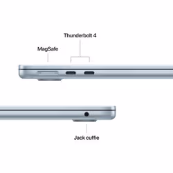Apple MacBook Air 13" M5 chip 10‑core CPU 10‑core GPU, 24GB, 1TB SSD - Celeste - Vista aggiuntiva 6