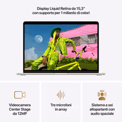 Apple MacBook Air 15" M5 chip 10‑core CPU 10‑core GPU, 16GB, 512GB SSD - Galassia - Vista aggiuntiva 5