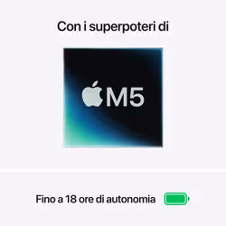 Apple MacBook Air 15" M5 chip 10‑core CPU 10‑core GPU, 24GB, 1TB SSD - Celeste - Vista aggiuntiva 4