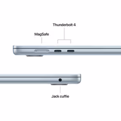 Apple MacBook Air 15" M5 chip 10‑core CPU 10‑core GPU, 24GB, 1TB SSD - Celeste - Vista aggiuntiva 6