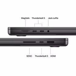 Apple MacBook Pro 16" M5 Pro chip 18‑core CPU 20‑core GPU, 24GB, 1TB SSD - Nero siderale - Vista aggiuntiva 7