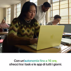 Apple MacBook Neo 13"A18 Pro chip 6‑core CPU 5‑core GPU 8GB 512GB SSD Touch ID - Giallo agrume - Vista aggiuntiva 4