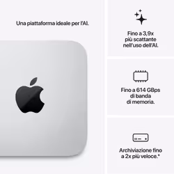 Apple Mac Studio: Chip M5 Max con cpu 18 core e gpu 32 core, 512GB SSD - Vista aggiuntiva 3