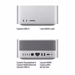 Apple Mac Studio: Chip M5 Max con cpu 18 core e gpu 32 core, 512GB SSD - Vista aggiuntiva 4