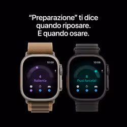 Apple Watch Ultra 4 GPS + Cellular, Cassa 49 mm in titanio nero con Trail Loop borgogna - S/M - Vista aggiuntiva 2