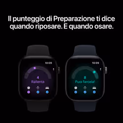 Apple Watch Series 12 GPS, cassa 46 mm in alluminio color bronzo scuro con cinturino Sport oliva - M/L - Vista aggiuntiva 2