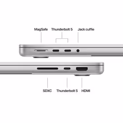 Apple MacBook Pro 14" M5 Pro chip 15‑core CPU 16‑core GPU, 24GB, 2TB SSD - Argento - Vista aggiuntiva 7