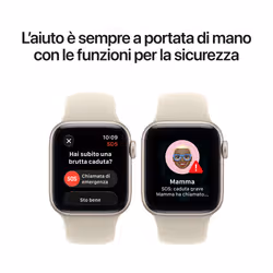 Apple Watch SE (3nd generation) SE 3 GPS, Cassa 40 mm in alluminio galassia con Cinturino Sport sabbia - S/M - Vista aggiuntiva 4