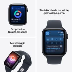 Apple Watch SE (3nd generation) SE 3 GPS, Cassa 44 mm in alluminio galassia con Cinturino Sport sabbia - M/L