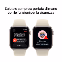Apple Watch SE (3nd generation) SE 3 GPS + Cellular, Cassa 44 mm in alluminio galassia con Cinturino Sport sabbia - M/L - Vista aggiuntiva 4