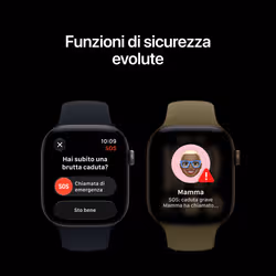 Apple Watch Series 12 GPS + Cellular, cassa 46 mm in alluminio color bronzo scuro con loop in maglia milanese color bronzo scuro - M/L - Vista aggiuntiva 4