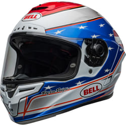 Bell Race Star DLX Flex Beaubier 24 Casco, bianco-rosso-blu, dimensione S per uomo