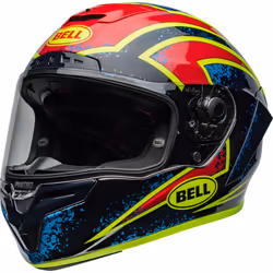 Bell Race Star DLX Flex Xenon Casco, nero-rosso-giallo, dimensione L per uomo