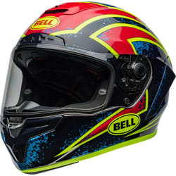 Bell Race Star DLX Flex Xenon Casco, nero-rosso-giallo, dimensione L per uomo