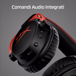 HyperX Cloud Alpha – Cuffie da gaming wireless (nere-rosse) - Vista aggiuntiva 5