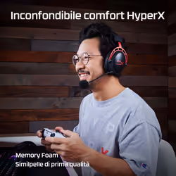 HyperX Cloud Alpha – Cuffie da gaming wireless (nere-rosse) - Vista aggiuntiva 7
